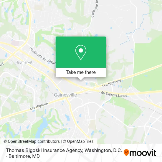 Thomas Bigoski Insurance Agency map