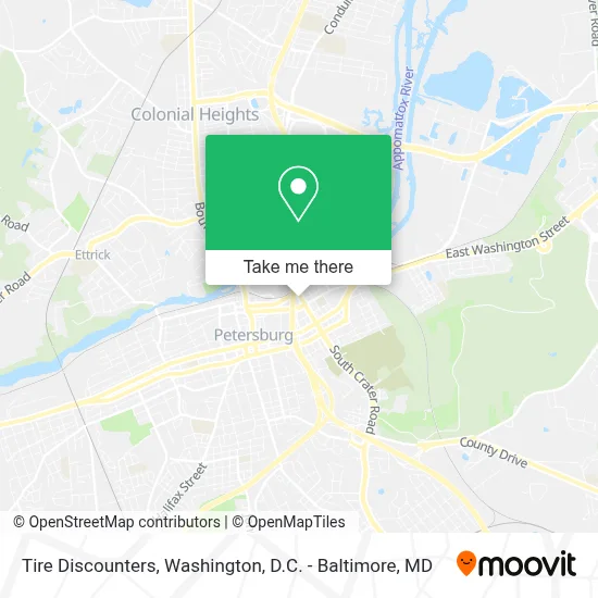 Tire Discounters map