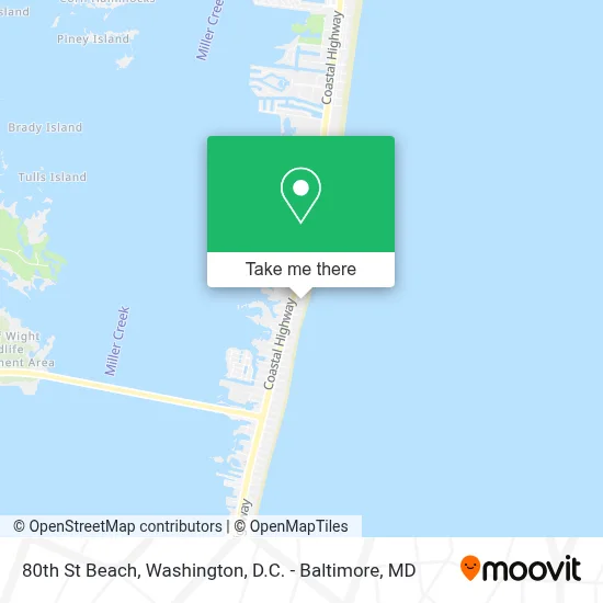 80th St Beach map