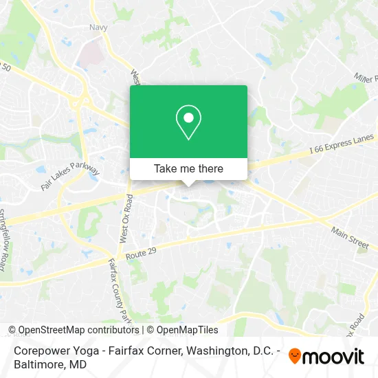 Corepower Yoga - Fairfax Corner map