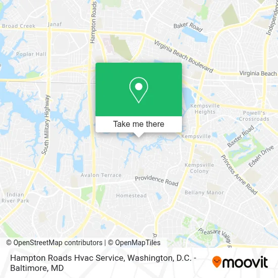 Hampton Roads Hvac Service map