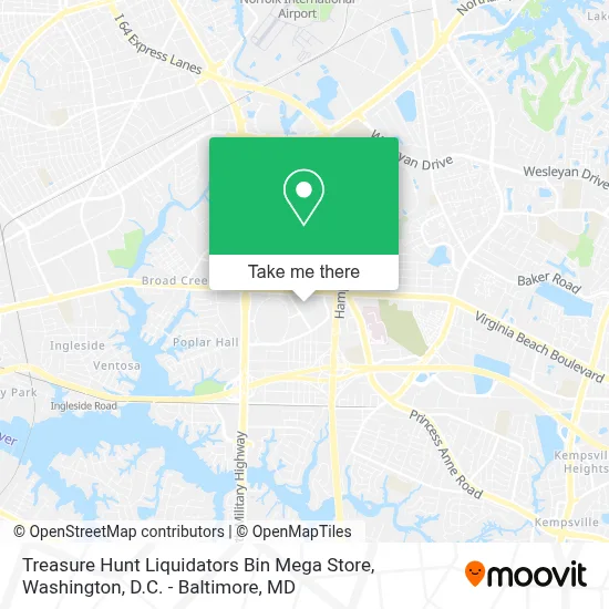 Treasure Hunt Liquidators Bin Mega Store map
