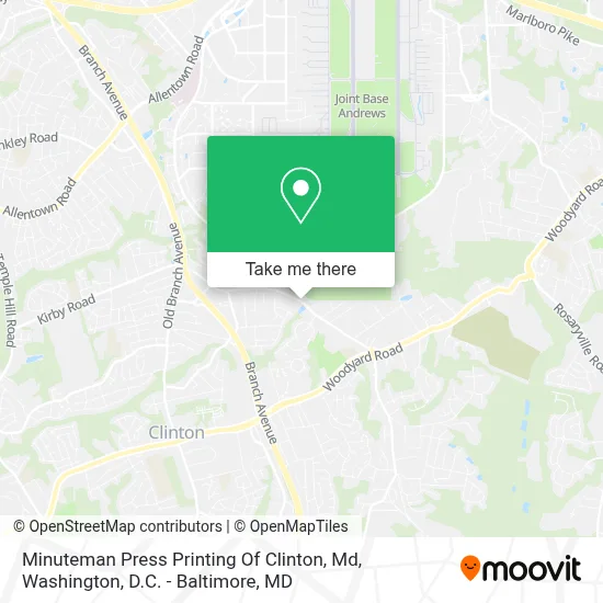 Minuteman Press Printing Of Clinton, Md map