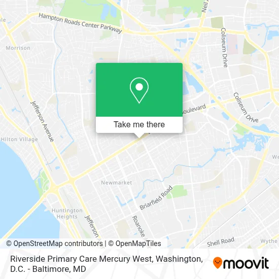 Riverside Primary Care Mercury West map