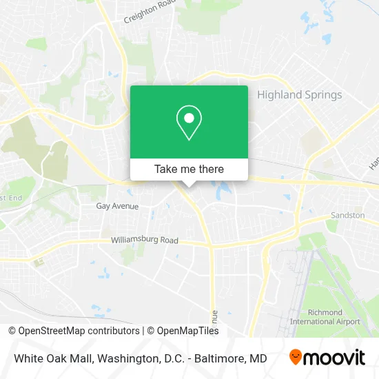 White Oak Mall map