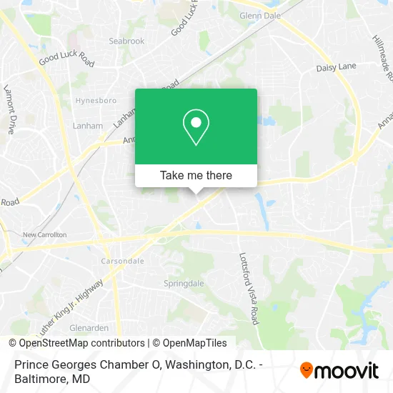 Prince Georges Chamber O map