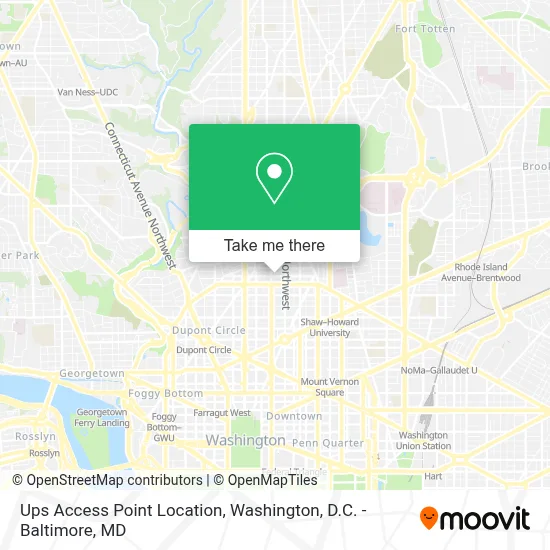 Ups Access Point Location map