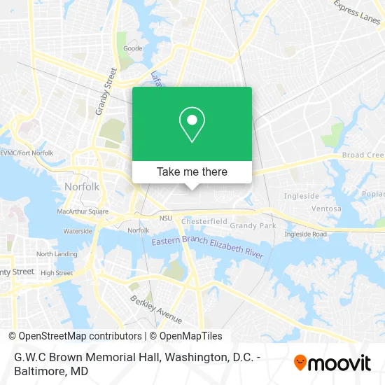 G.W.C Brown Memorial Hall map