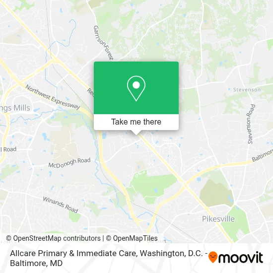Allcare Primary & Immediate Care map