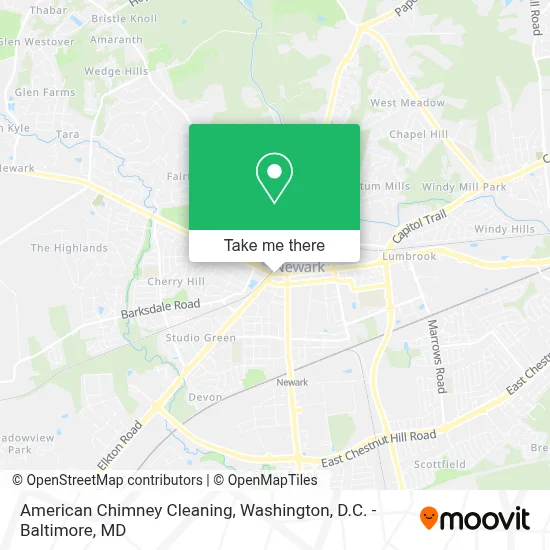 American Chimney Cleaning map