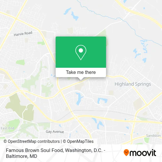 Famous Brown Soul Food map
