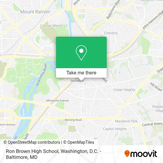 Ron Brown High School map