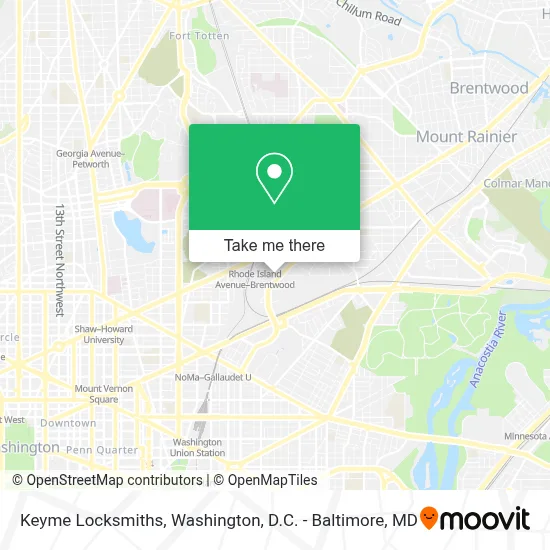 Keyme Locksmiths map