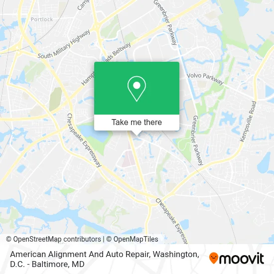 American Alignment And Auto Repair map