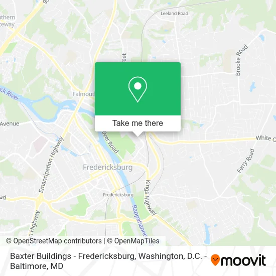 Baxter Buildings - Fredericksburg map
