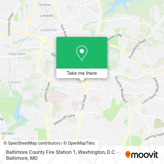 Baltimore County Fire Station 1 map