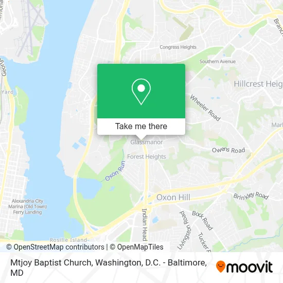 Mtjoy Baptist Church map