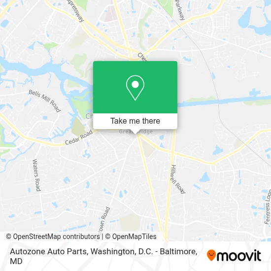 Autozone Auto Parts map
