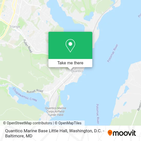 Quantico Marine Base Little Hall map