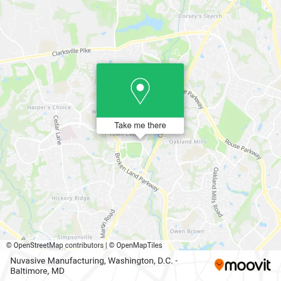 Nuvasive Manufacturing map