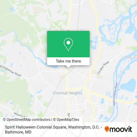 Spirit Halloween Colonial Square map