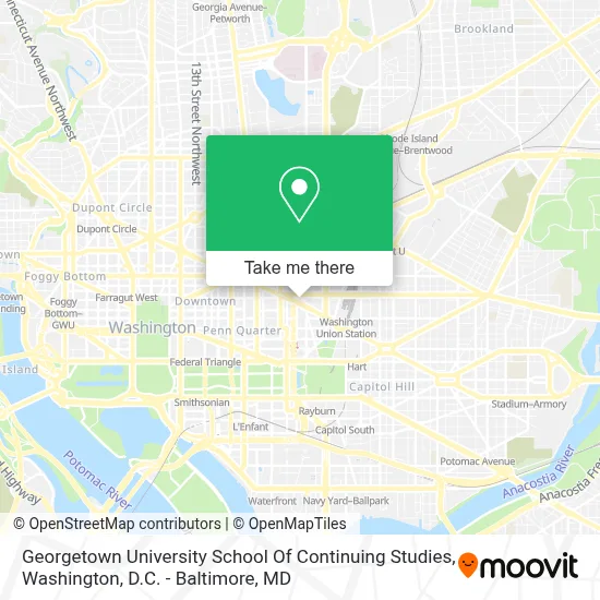 Georgetown University School Of Continuing Studies map