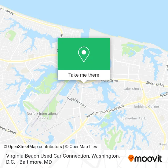Virginia Beach Used Car Connection map