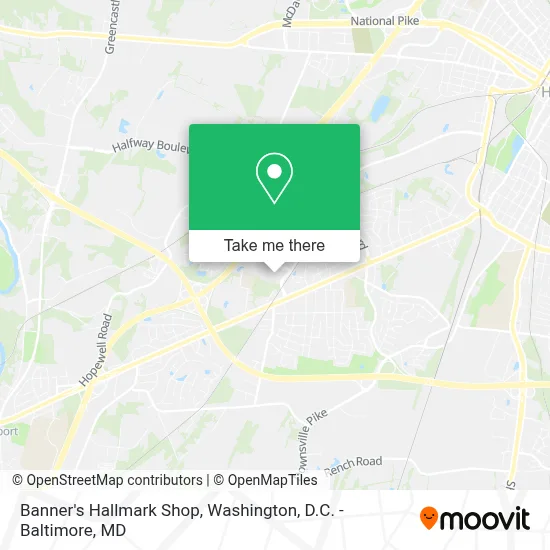 Banner's Hallmark Shop map
