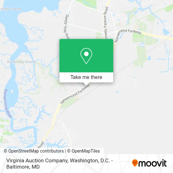 Virginia Auction Company map