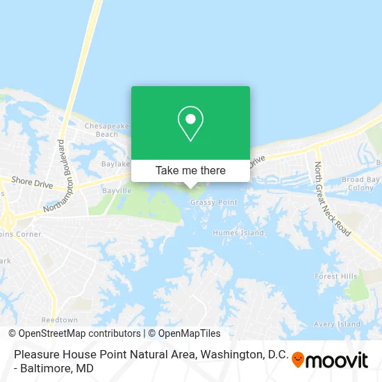 Pleasure House Point Natural Area map