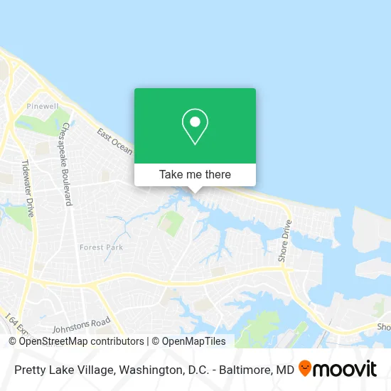 Pretty Lake Village map