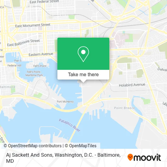 Aj Sackett And Sons map