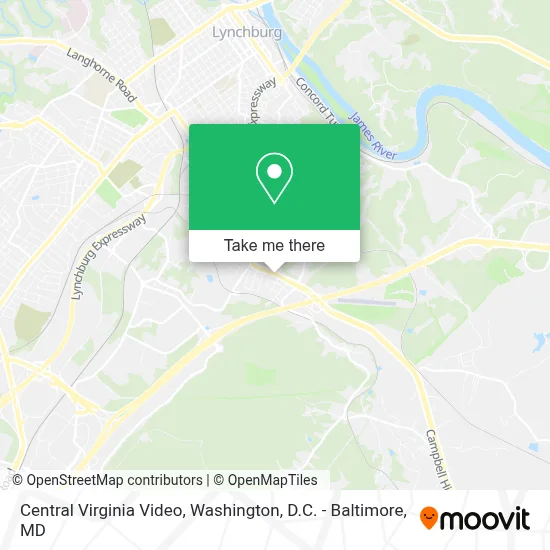 Central Virginia Video map