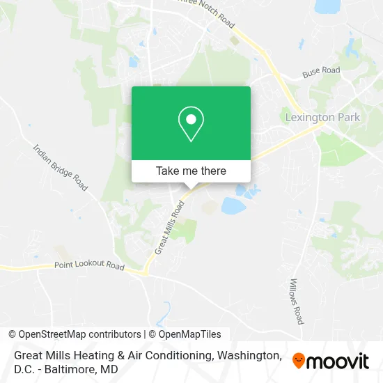Great Mills Heating & Air Conditioning map