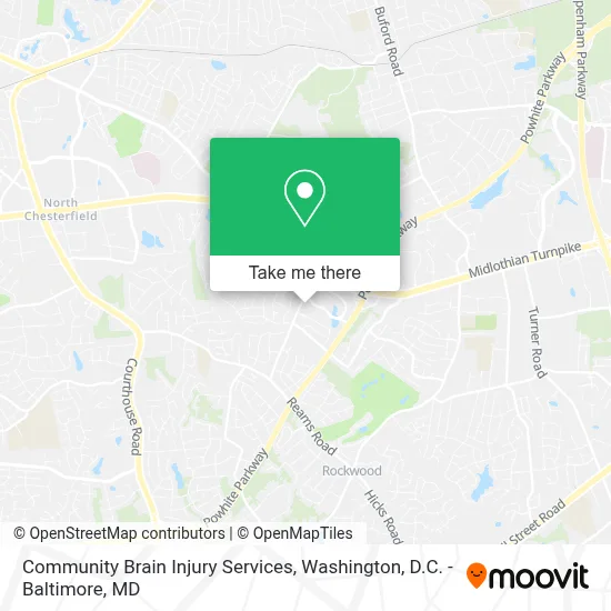 Community Brain Injury Services map