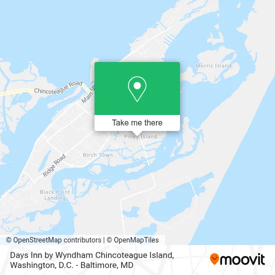 Days Inn by Wyndham Chincoteague Island map
