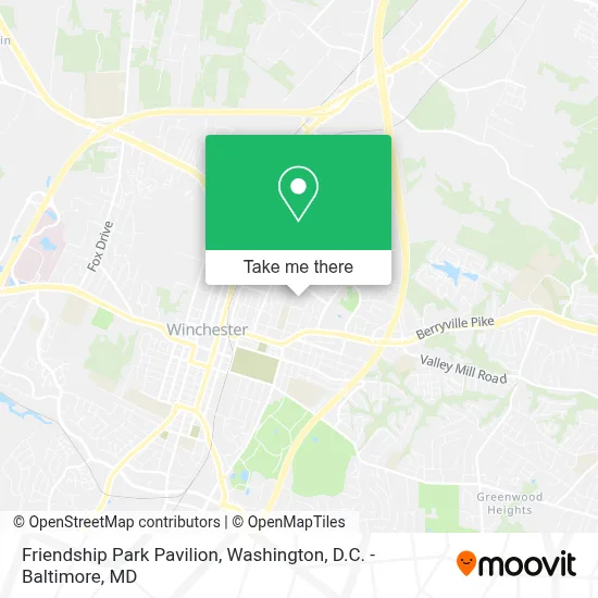 Friendship Park Pavilion map