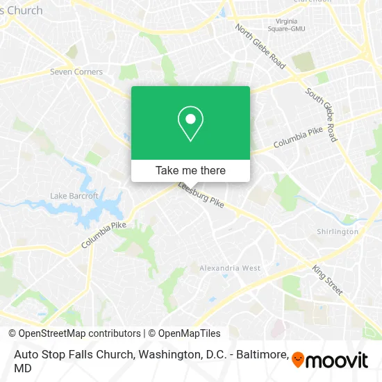 Auto Stop Falls Church map