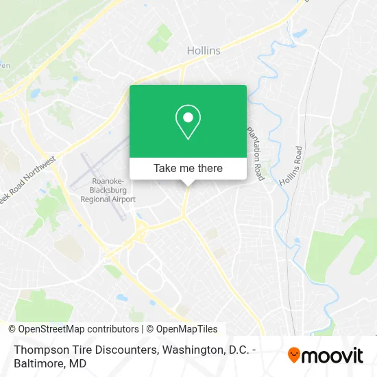 Thompson Tire Discounters map
