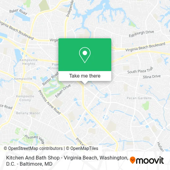 Kitchen And Bath Shop - Virginia Beach map