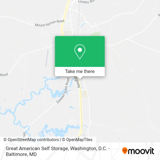 Great American Self Storage map