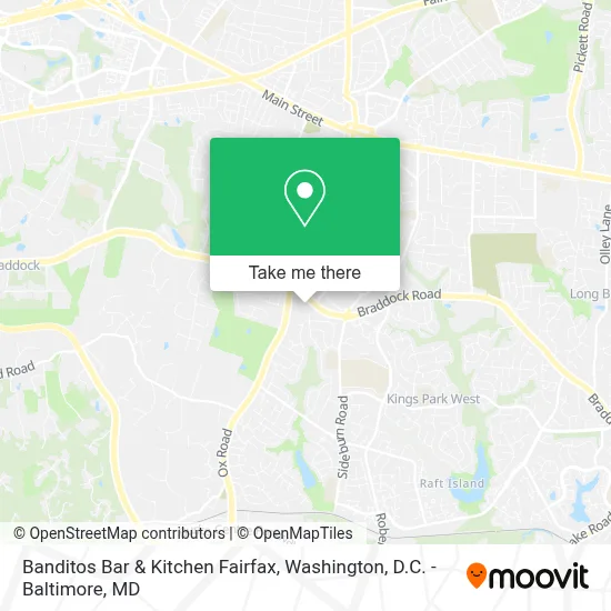Banditos Bar & Kitchen Fairfax map
