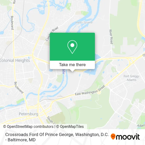 Crossroads Ford Of Prince George map