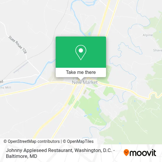 Johnny Appleseed Restaurant map