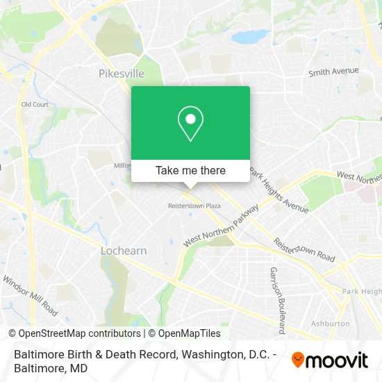 Baltimore Birth & Death Record map