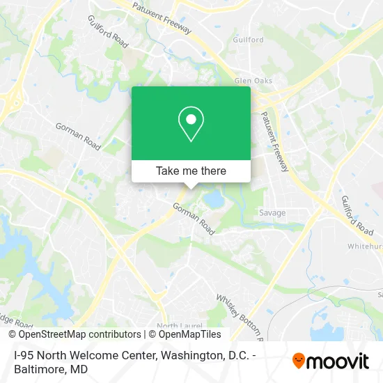 I-95 North Welcome Center map