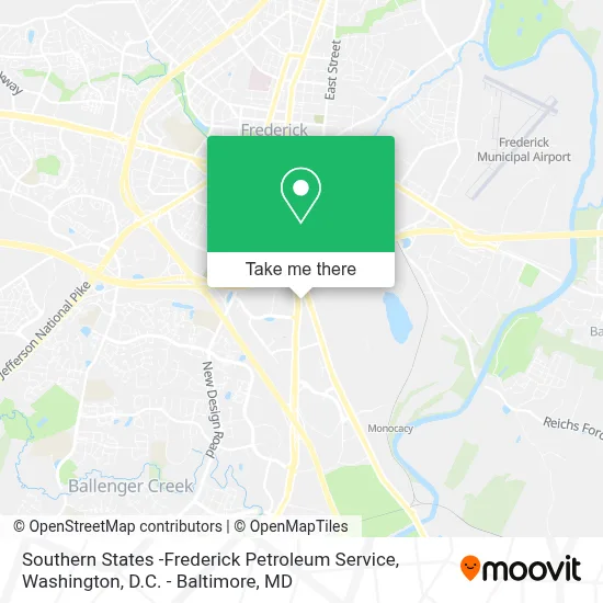 Southern States -Frederick Petroleum Service map