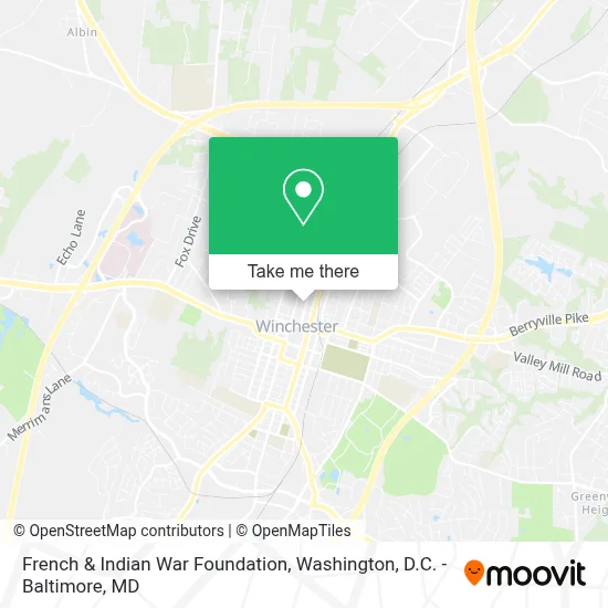 French & Indian War Foundation map