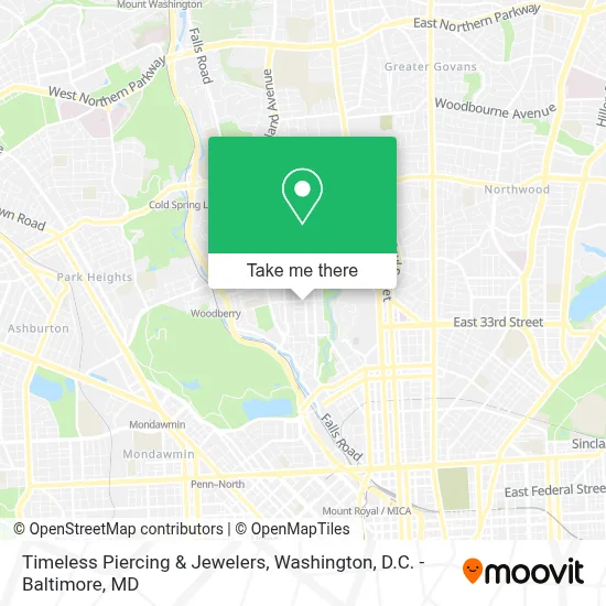 Timeless Piercing & Jewelers map