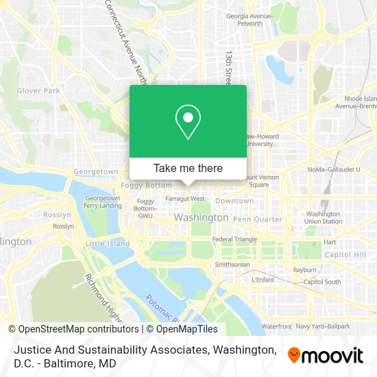 Justice And Sustainability Associates map